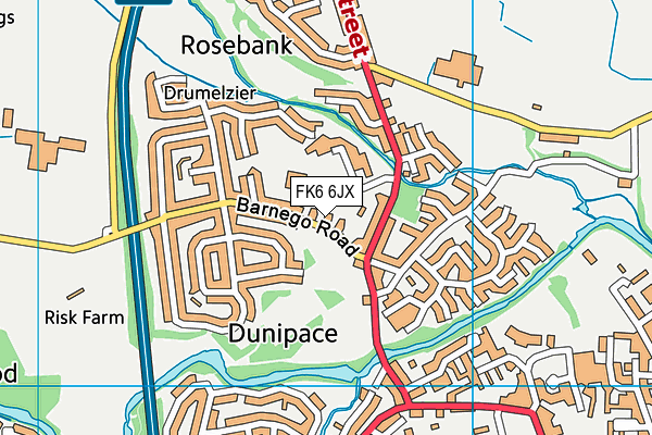FK6 6JX map - OS VectorMap District (Ordnance Survey)