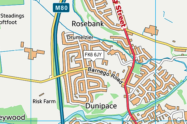 FK6 6JY map - OS VectorMap District (Ordnance Survey)