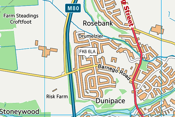 FK6 6LA map - OS VectorMap District (Ordnance Survey)