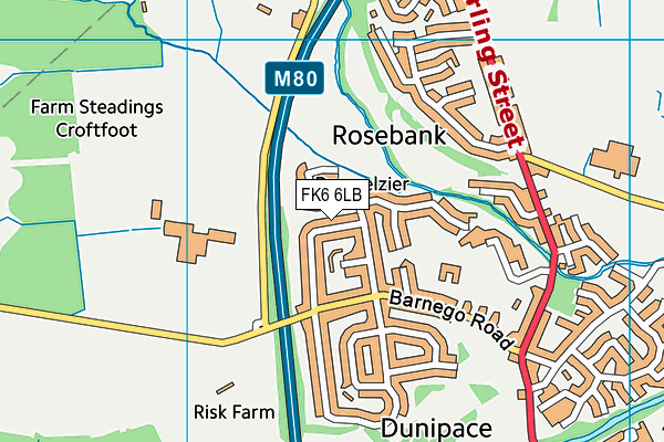 FK6 6LB map - OS VectorMap District (Ordnance Survey)