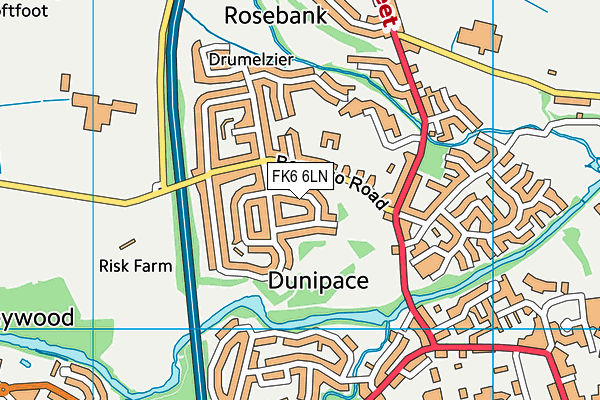 FK6 6LN map - OS VectorMap District (Ordnance Survey)
