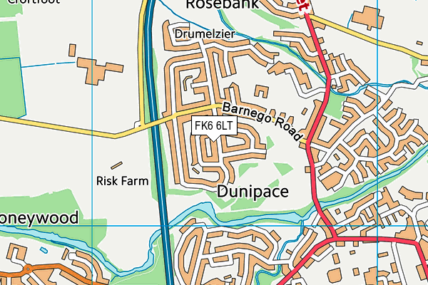 FK6 6LT map - OS VectorMap District (Ordnance Survey)