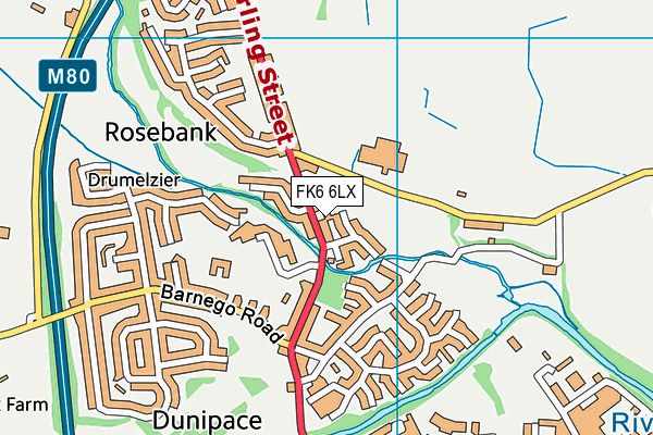 FK6 6LX map - OS VectorMap District (Ordnance Survey)