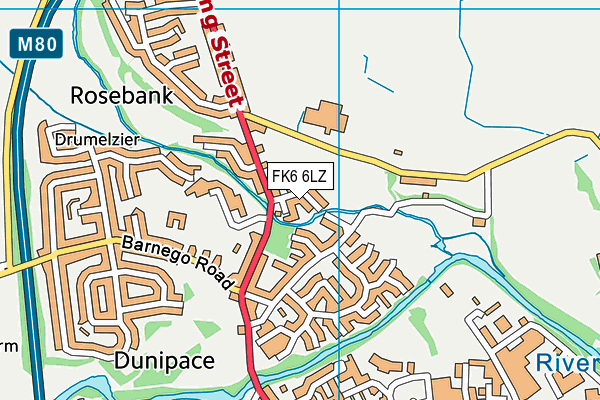 FK6 6LZ map - OS VectorMap District (Ordnance Survey)