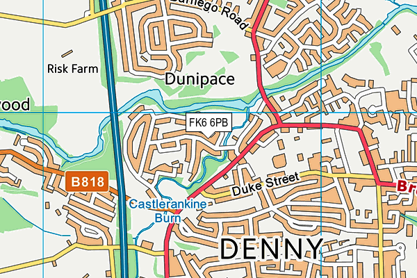 FK6 6PB map - OS VectorMap District (Ordnance Survey)