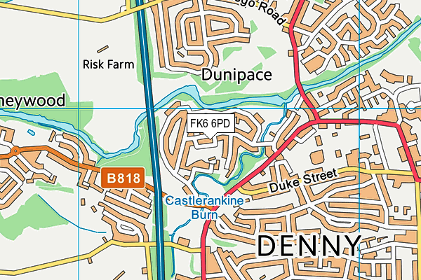 FK6 6PD map - OS VectorMap District (Ordnance Survey)