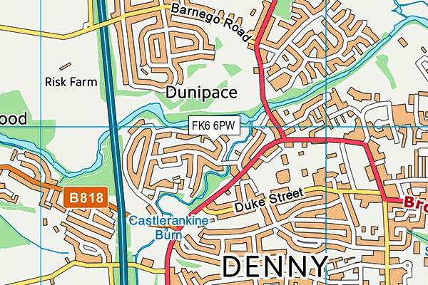 FK6 6PW map - OS VectorMap District (Ordnance Survey)