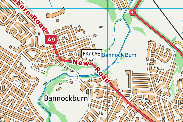 FK7 0AE map - OS VectorMap District (Ordnance Survey)