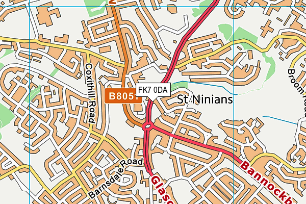 FK7 0DA map - OS VectorMap District (Ordnance Survey)