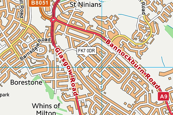 FK7 0DR map - OS VectorMap District (Ordnance Survey)