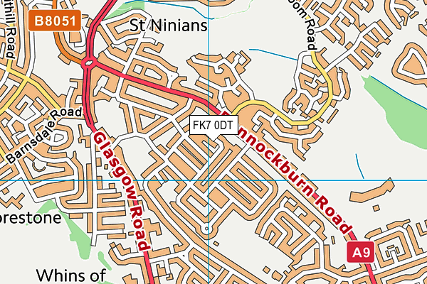 FK7 0DT map - OS VectorMap District (Ordnance Survey)