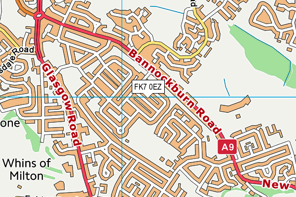FK7 0EZ map - OS VectorMap District (Ordnance Survey)