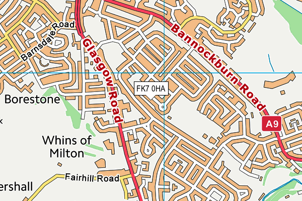 FK7 0HA map - OS VectorMap District (Ordnance Survey)