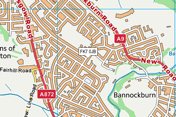 FK7 0JB map - OS VectorMap District (Ordnance Survey)