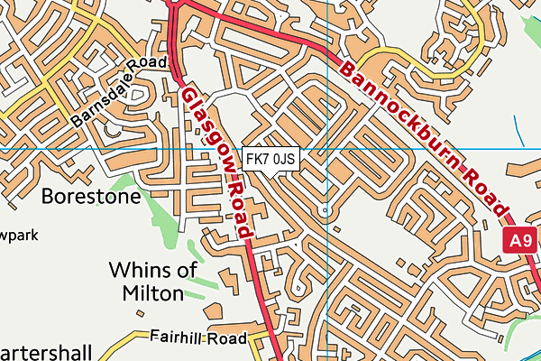 FK7 0JS map - OS VectorMap District (Ordnance Survey)