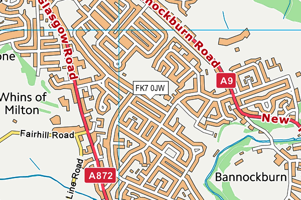 FK7 0JW map - OS VectorMap District (Ordnance Survey)