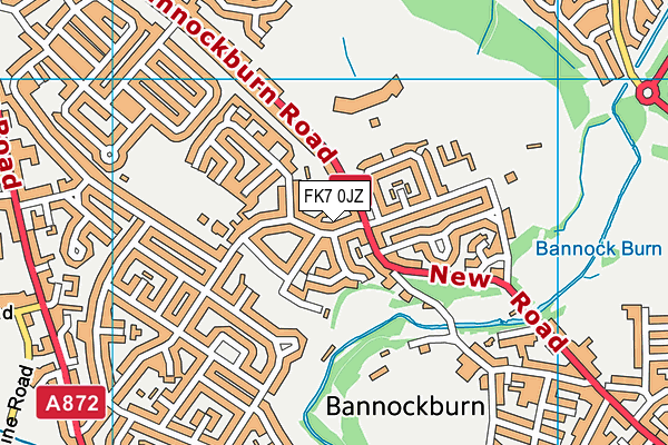 FK7 0JZ map - OS VectorMap District (Ordnance Survey)