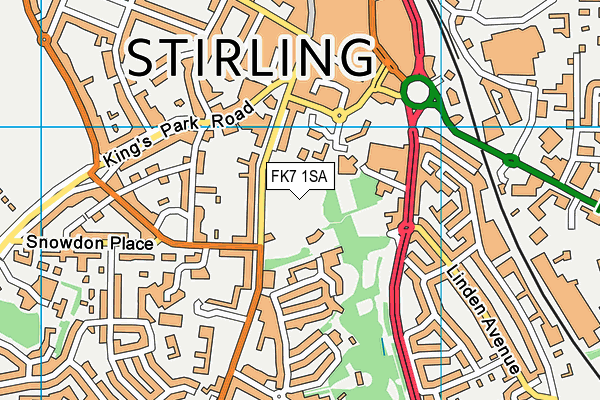 FK7 1SA map - OS VectorMap District (Ordnance Survey)