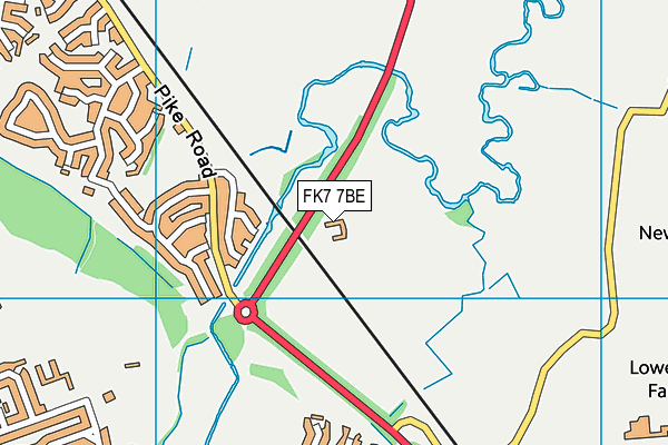 FK7 7BE map - OS VectorMap District (Ordnance Survey)