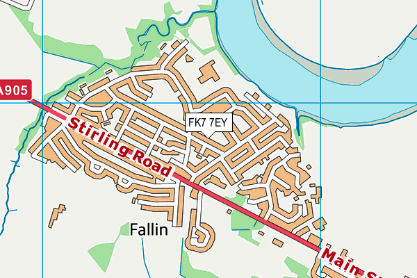 FK7 7EY map - OS VectorMap District (Ordnance Survey)