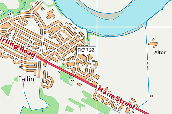 FK7 7GZ map - OS VectorMap District (Ordnance Survey)