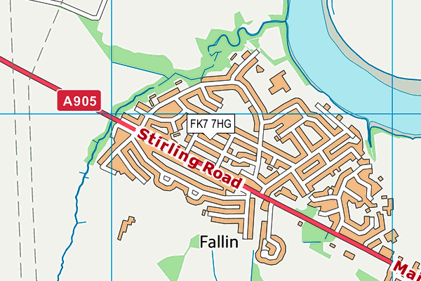 FK7 7HG map - OS VectorMap District (Ordnance Survey)