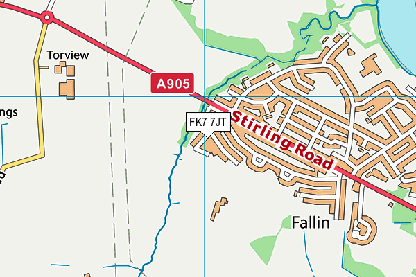 FK7 7JT map - OS VectorMap District (Ordnance Survey)