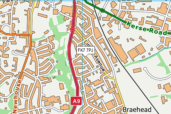 FK7 7PJ map - OS VectorMap District (Ordnance Survey)