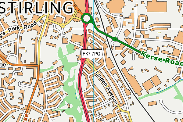 FK7 7PQ map - OS VectorMap District (Ordnance Survey)