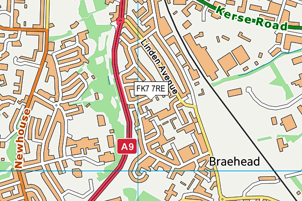 FK7 7RE map - OS VectorMap District (Ordnance Survey)