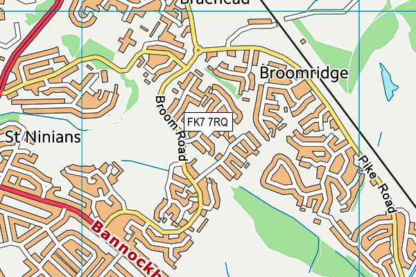 FK7 7RQ map - OS VectorMap District (Ordnance Survey)