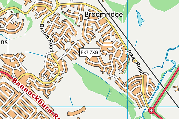 FK7 7XG map - OS VectorMap District (Ordnance Survey)