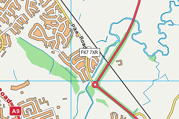 FK7 7XR map - OS VectorMap District (Ordnance Survey)