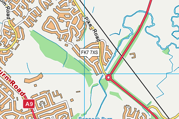 FK7 7XS map - OS VectorMap District (Ordnance Survey)