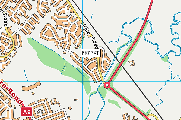 FK7 7XT map - OS VectorMap District (Ordnance Survey)