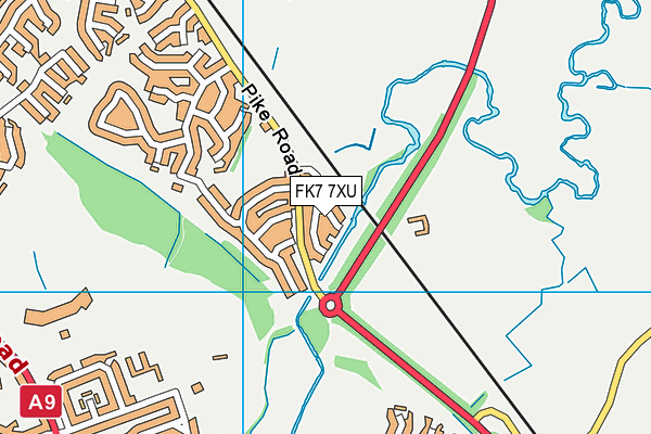 FK7 7XU map - OS VectorMap District (Ordnance Survey)