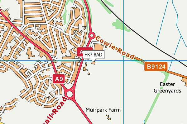 FK7 8AD map - OS VectorMap District (Ordnance Survey)