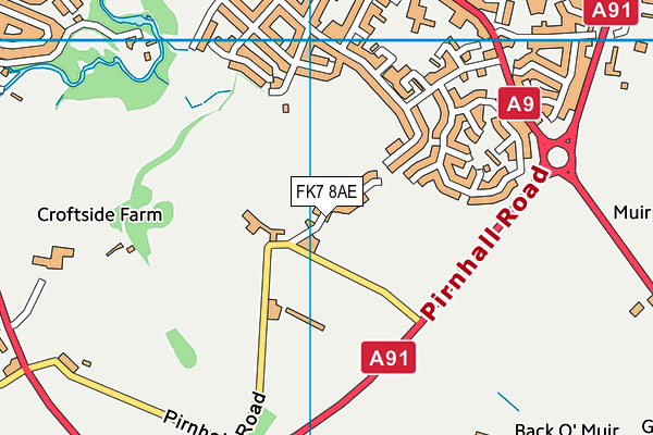 FK7 8AE map - OS VectorMap District (Ordnance Survey)