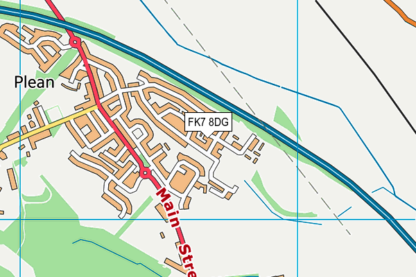 FK7 8DG map - OS VectorMap District (Ordnance Survey)