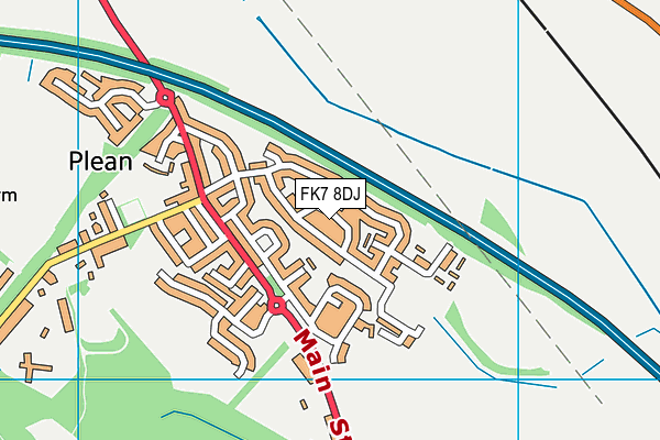 FK7 8DJ map - OS VectorMap District (Ordnance Survey)