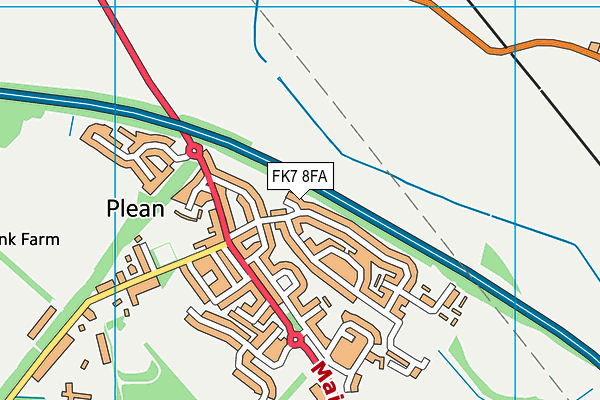 FK7 8FA map - OS VectorMap District (Ordnance Survey)