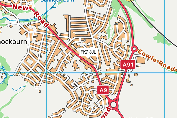 FK7 8JL map - OS VectorMap District (Ordnance Survey)