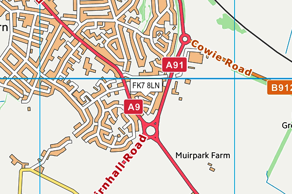 FK7 8LN map - OS VectorMap District (Ordnance Survey)
