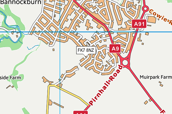 FK7 8NZ map - OS VectorMap District (Ordnance Survey)