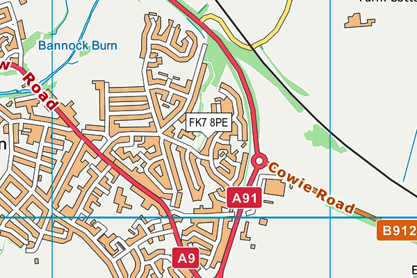 FK7 8PE map - OS VectorMap District (Ordnance Survey)