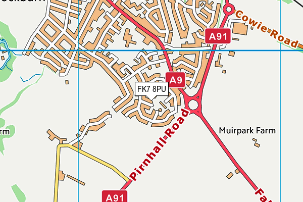 FK7 8PU map - OS VectorMap District (Ordnance Survey)