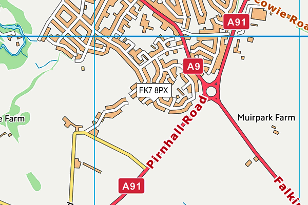 FK7 8PX map - OS VectorMap District (Ordnance Survey)