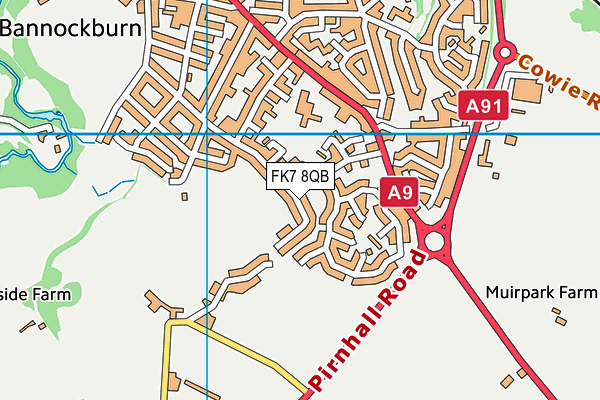 FK7 8QB map - OS VectorMap District (Ordnance Survey)