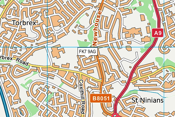 FK7 9AG map - OS VectorMap District (Ordnance Survey)