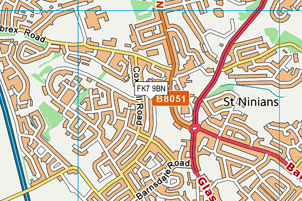 FK7 9BN map - OS VectorMap District (Ordnance Survey)